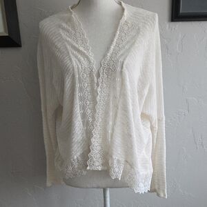 Monteau Cream Lace Cardigan